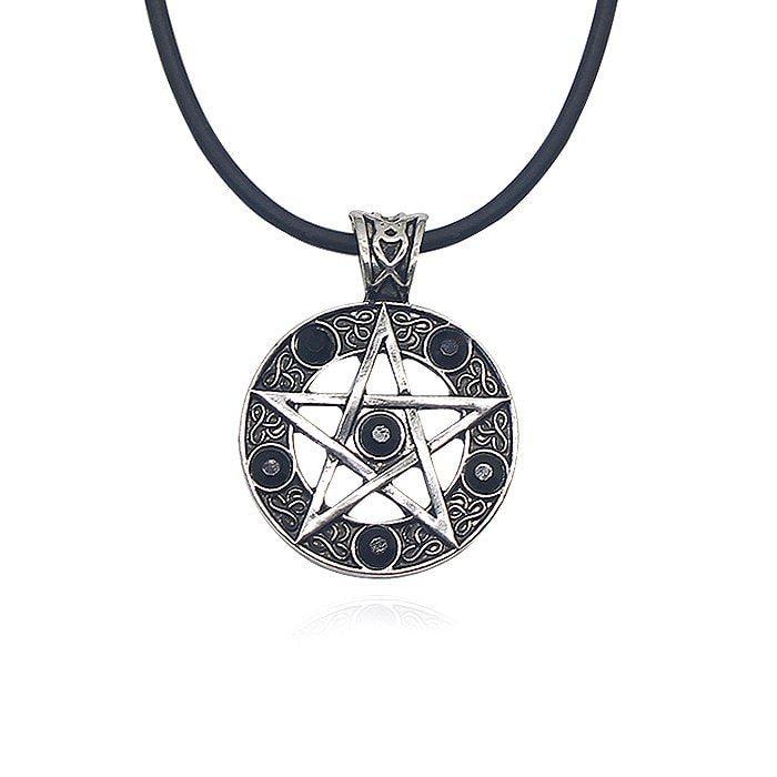 Hollow Red Star Logo - 2019 Carved Gemstone Satan Logo Hollow Five-pointed Star Pendant ...