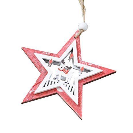 Hollow Red Star Logo - Christmas Decorations Cycn Christmas Ornaments Hollow