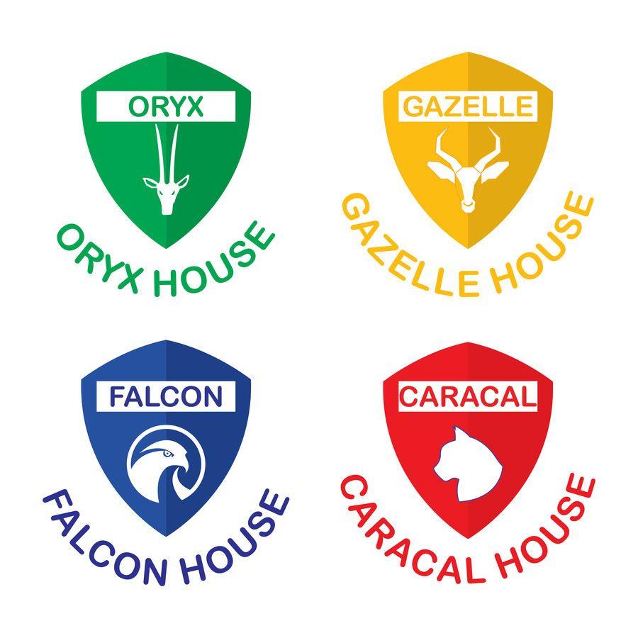 Blue and Yellow Falcon Logo - Entry by mdmominulhaque for 4 School House Logos. We have Oryx
