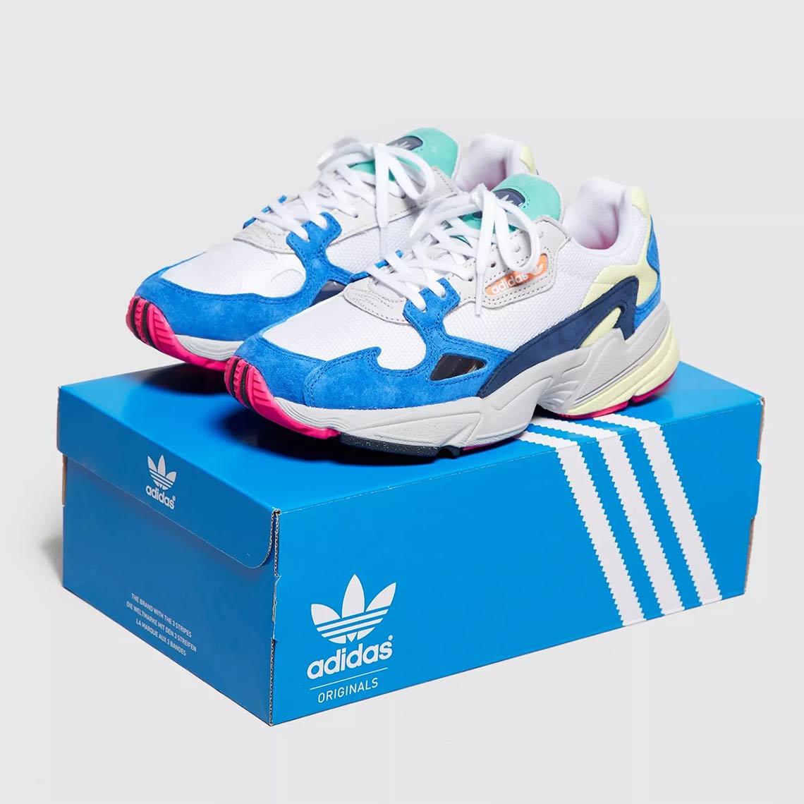 Blue and Yellow Falcon Logo - adidas Falcon Womens Blue + Yellow + Green Available Now