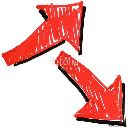 Two Red Arrows Logo - Two Red Arrows White Board Illustration