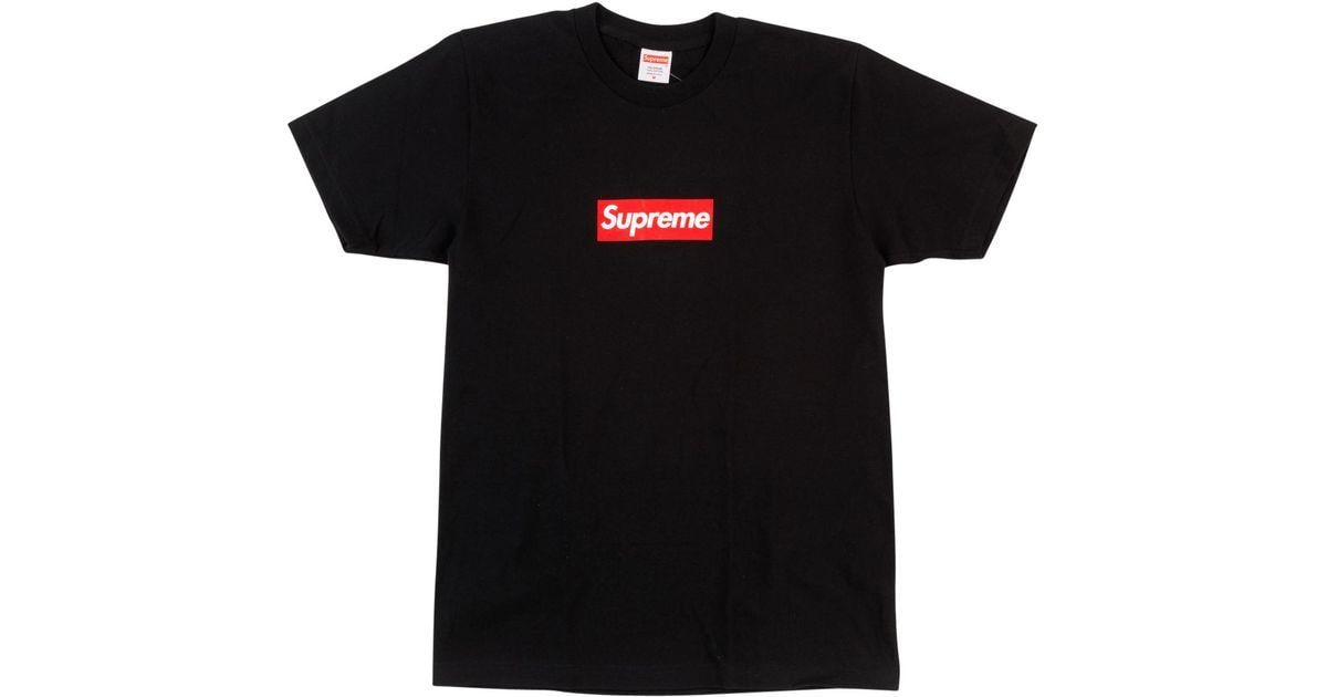 Red Black Supreme Box Logo - Lyst - Supreme 20th Anniversary Box Logo Tee Black in Black for Men ...