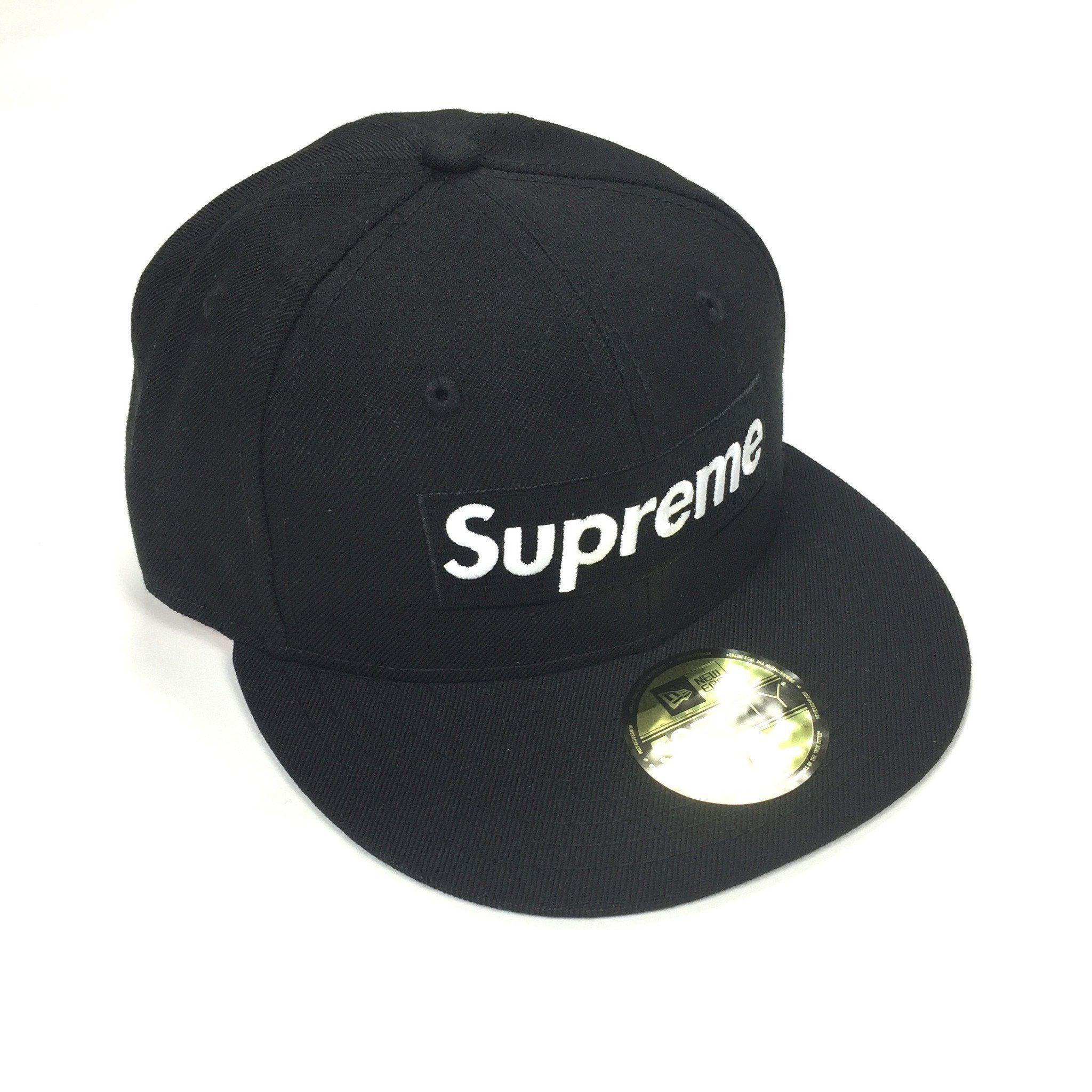 Red Black Supreme Box Logo - Supreme x New Era - SS17 Red Box Logo Piping Fitted 59FIFTY Hat ...