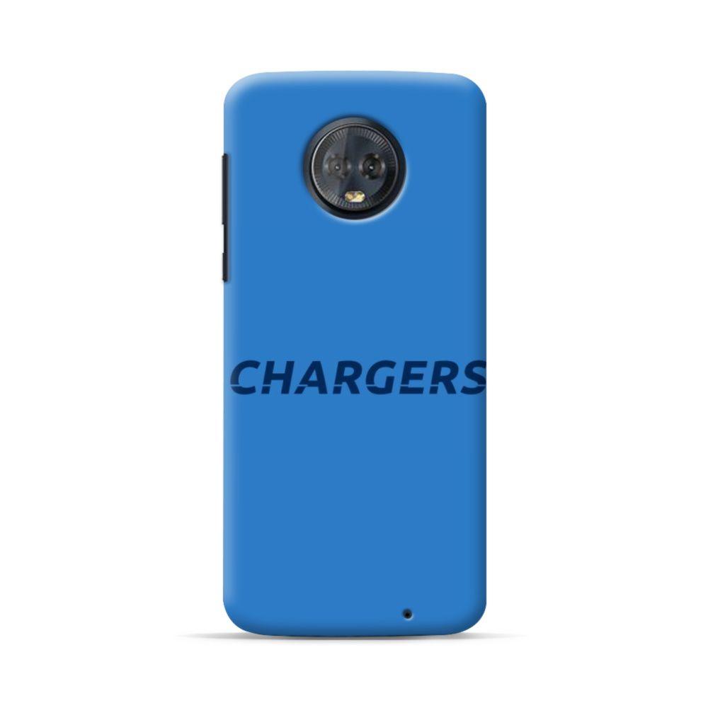 Blue Motorola Logo - Chargers Logo Blue Motorola Moto G6 Plus Case | CaseFormula