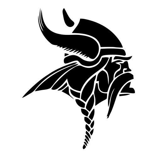 Black Viking Logo - Black CAD CUT Minnesota Vikings Primary Logo 2013 Pres Heat