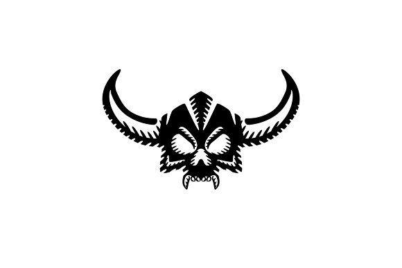Black Viking Logo - Viking Skull Logo ~ Logo Templates ~ Creative Market