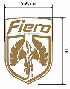 Fiero Pegasus Logo - Pontiac Fiero Pegasus 14 Emblem Vinyl Decal Your Color Choice