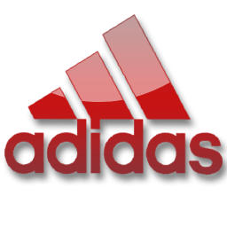 Red and Black Adidas Logo - Adidas Icon