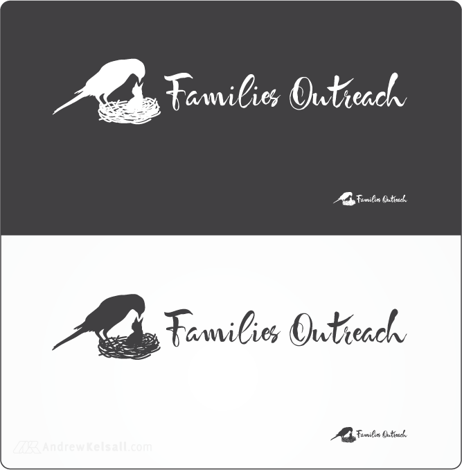 3 Birds in a Nest Logo - Logo Design Process for Families Outreach
