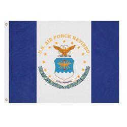 Top Three Us Air Force Logo - 3' X 4' Air Force Retired Flag