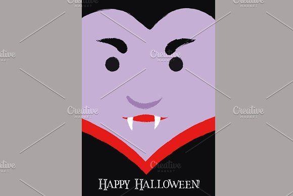 Cute Vampire Logo - Cute Vampire Cartoon Poster ~ Illustrations ~ Creative Market