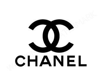 White Chanel Logo - Chanel logo | Etsy