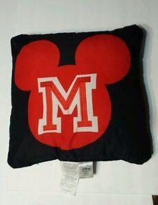 Red and Black Disney Logo - Disney Mickey Mouse M Decorative Pillow 16 X 16 Red Black