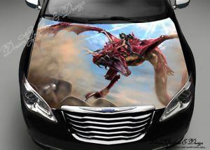 Red Dragon Car Logo - Red Dragon Car Vinyl Graphics Car Bonnet Full Color Graphics Vinyl