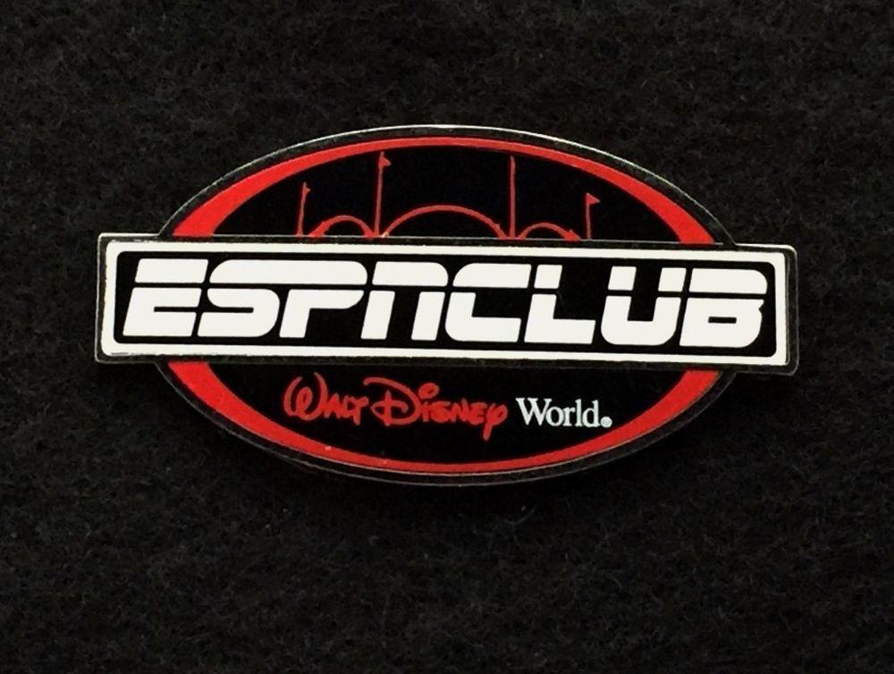 Red and Black Disney Logo - Disney Trading Pin ESPN Club Wide World Of Sports Red Black