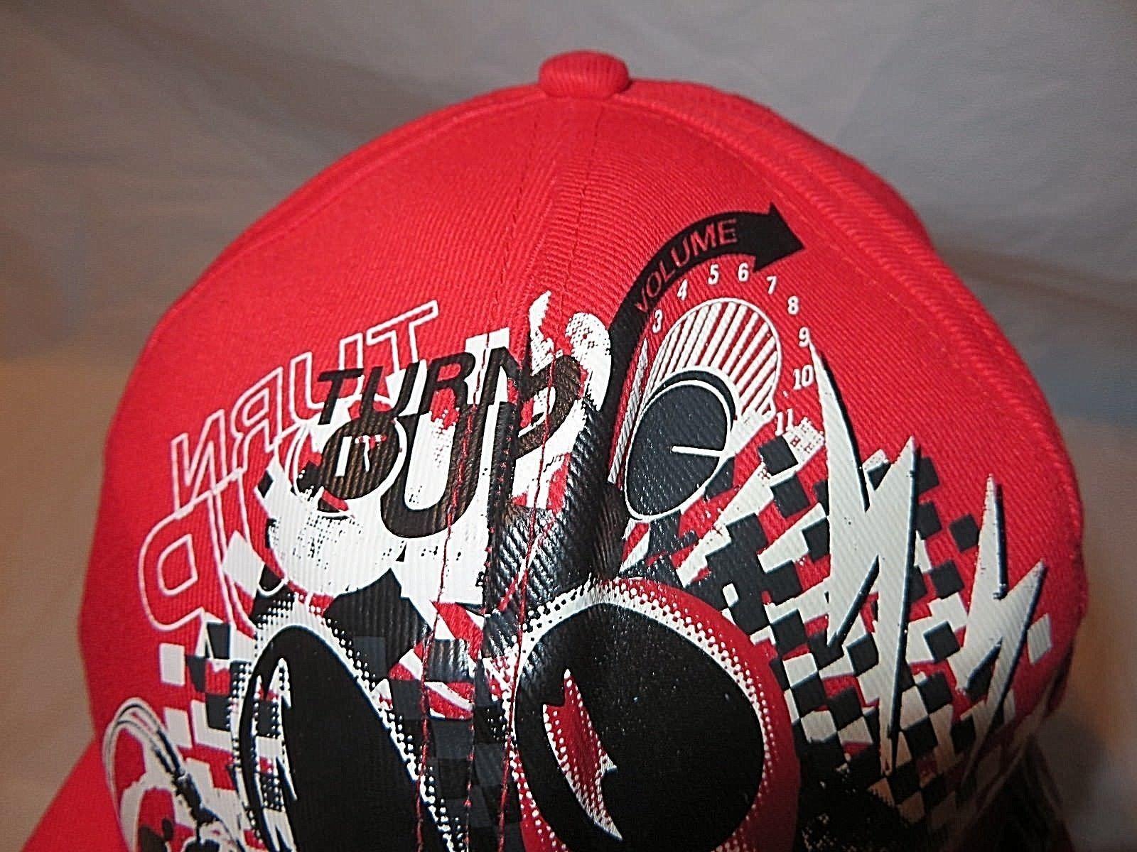 Red and Black Disney Logo - Disney Parks Mickey Mouse Rock Out Print Cap Red Black White Print ...