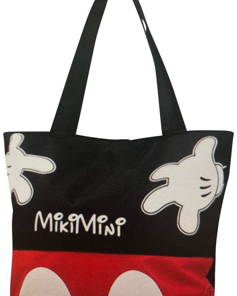 Red and Black Disney Logo - Disney Mickey Mouse Cartoon Shopping Handbag Shoulder Purse Black ...