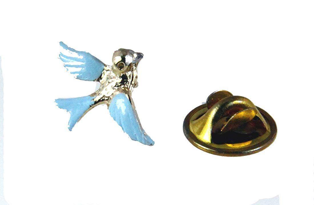 Gold and Blue Bird Logo - Bluebird of Happiness Lapel Pin Brooch Tie Tack Blue Bird
