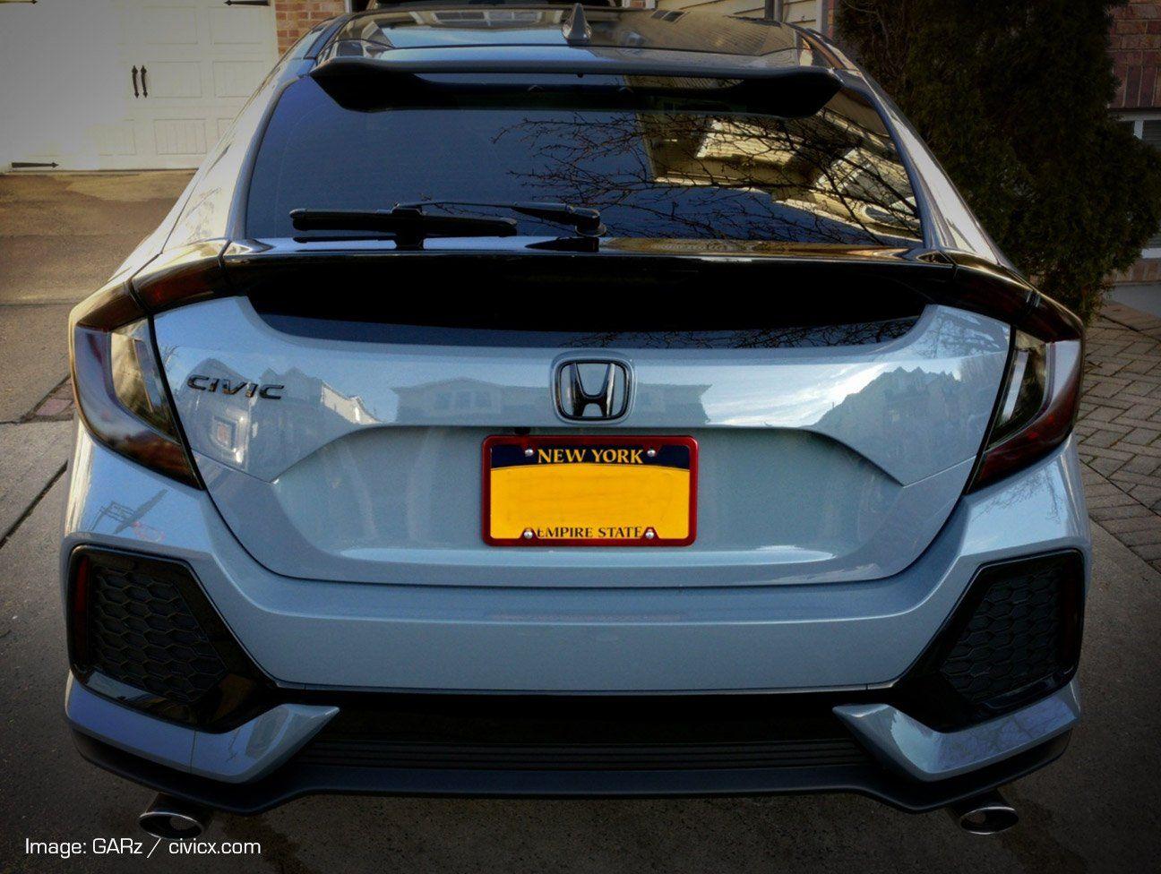 Blue Honda Civic Logo - Honda Access Black Emblem Kit (3pc) - 2016+ Civic Hatchback - JHPUSA
