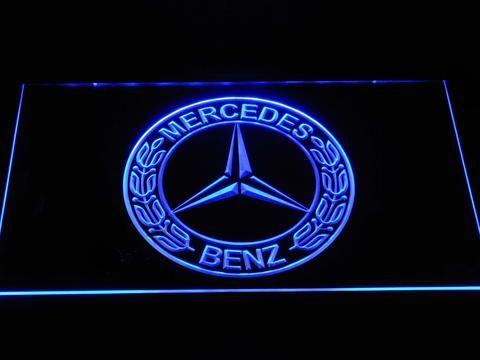 Old Benz Logo - Mercedes Benz Old Logo LED Neon Sign | SafeSpecial