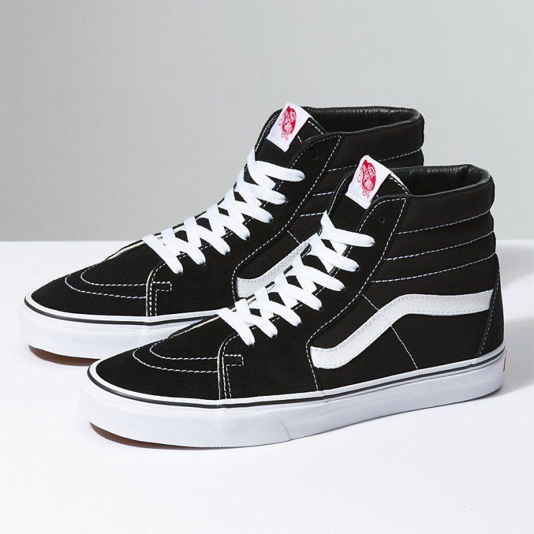 Black and White Vans Shoes Logo - Discount Outlet Vans Store Vans Sk8-Hi Shoes (Women) Black/White ...