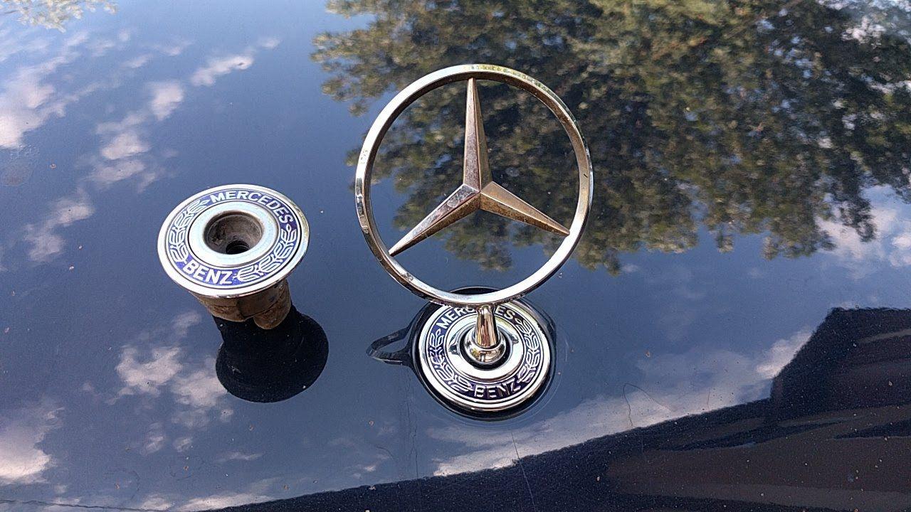 Old Benz Logo - How to change mercedes hood emblem / sign - YouTube