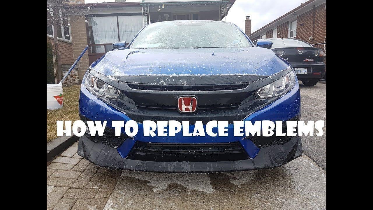 Blue Honda Civic Logo - Replacing Honda Emblems on 10th Gen Civic - YouTube