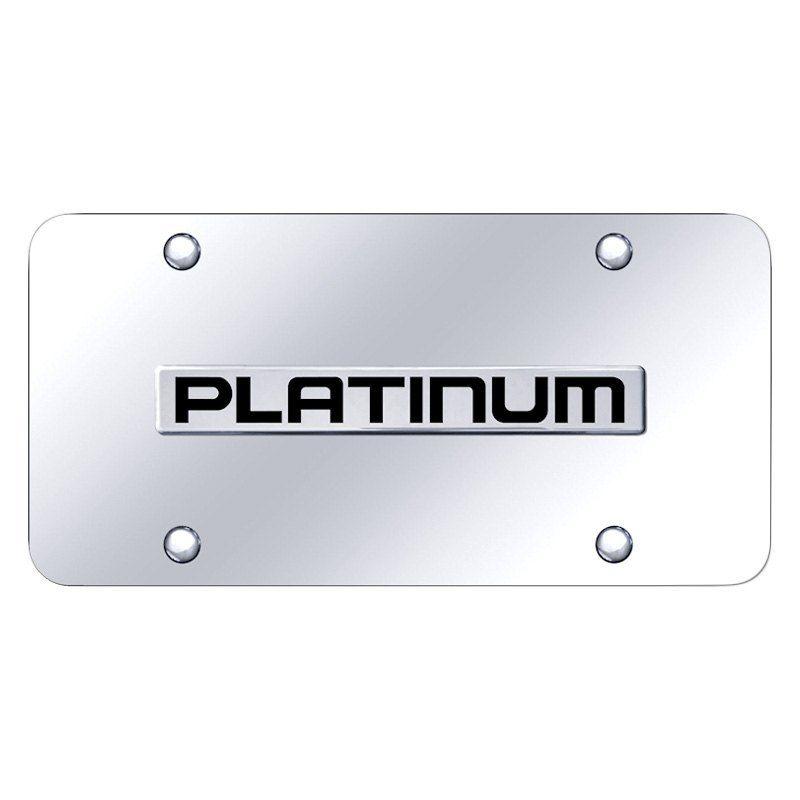 Platinum Logo - Autogold® PLT.N.CC License Plate with 3D Chrome Platinum Logo