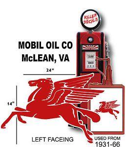 Pegasus Gas Logo - MOBI 2) 24 MOBIL LEFT FACING PEGASUS GASOLINE GAS PUMP OIL TANK