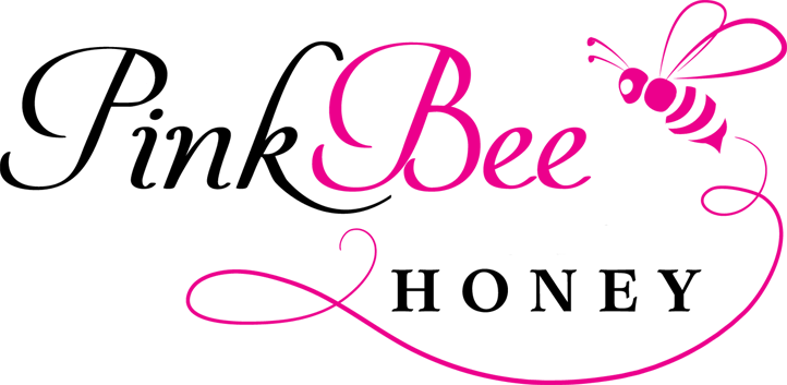Pink Bee Logo - Pink Bee Honey – All Natural Crystallized Honey
