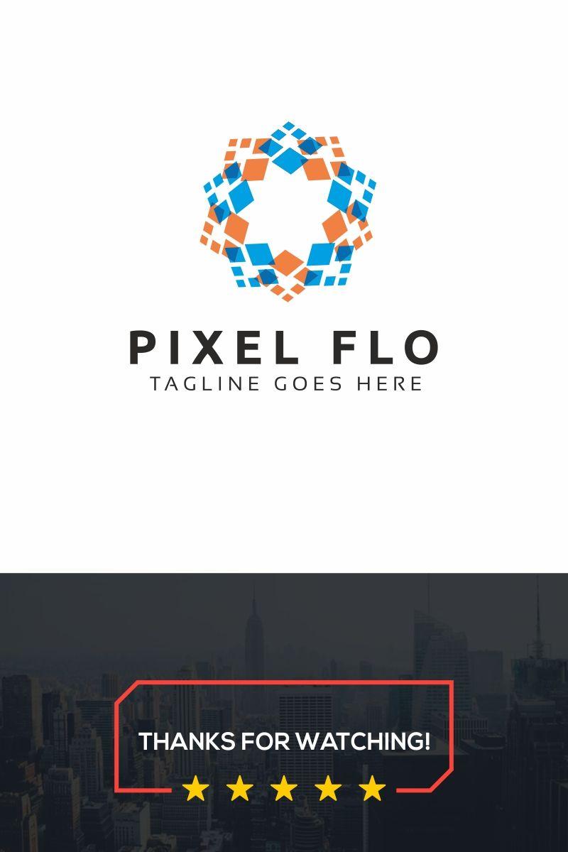 What Companies Use a Flower Logo - Pixel Flower Logo Template. Logo. Logos, Flower logo
