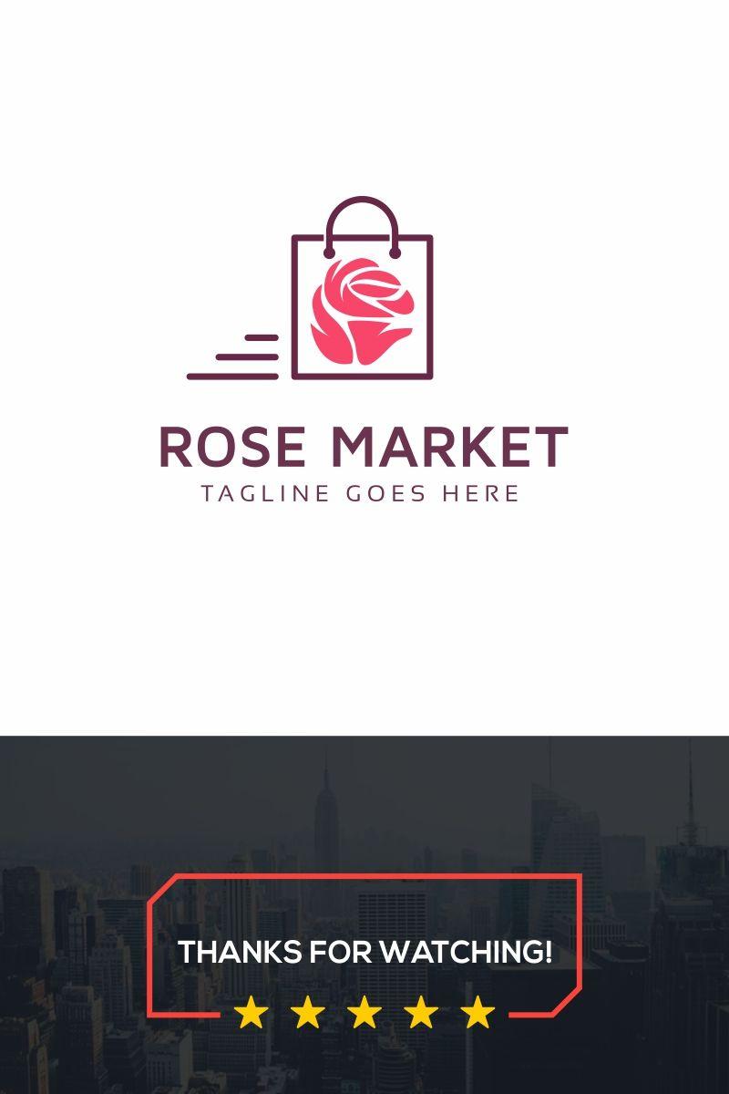 What Companies Use a Flower Logo - Rose Market Flower Logo Template. logo. Flower logo