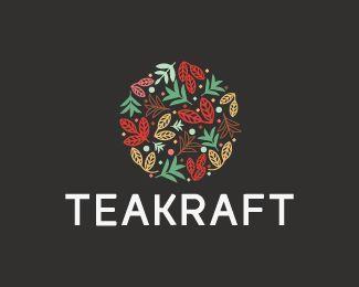 What Companies Use a Flower Logo - Flower Tea Logo design - Logo used by tea companies, flower ...