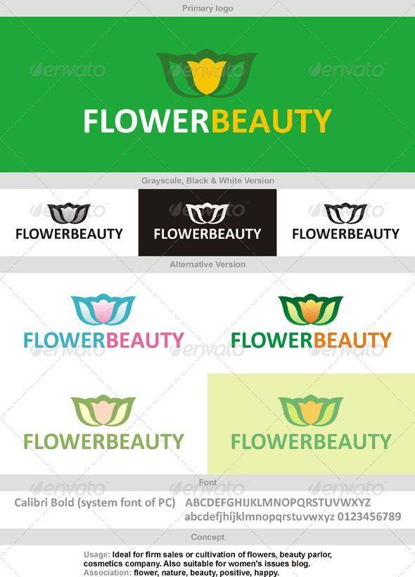 What Companies Use a Flower Logo - Flowerbeauty Logo | Original Vector Logos for Sale | Pinterest ...