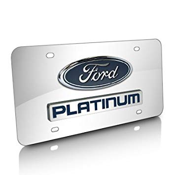 Platinum Logo - Ford F-150 Platinum Logo and Nameplate Chrome Steel License Plate ...