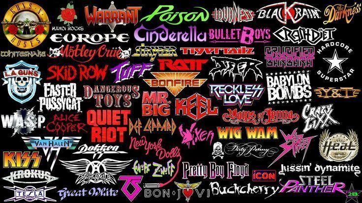 80s Band Logo - Hair Metal Band Logos | 80's Rock and Roll | Ideias