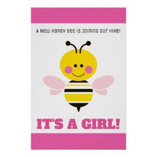 Pink Bee Logo - Pink Bee Posters & Prints
