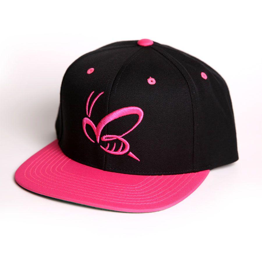 Pink Bee Logo - Chiquis Online Store » BEE LOGO BLACK/PINK SNAPBACK