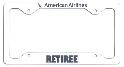 New AA Logo - American Airlines Retiree with New AA Logo License Plate Frame ...