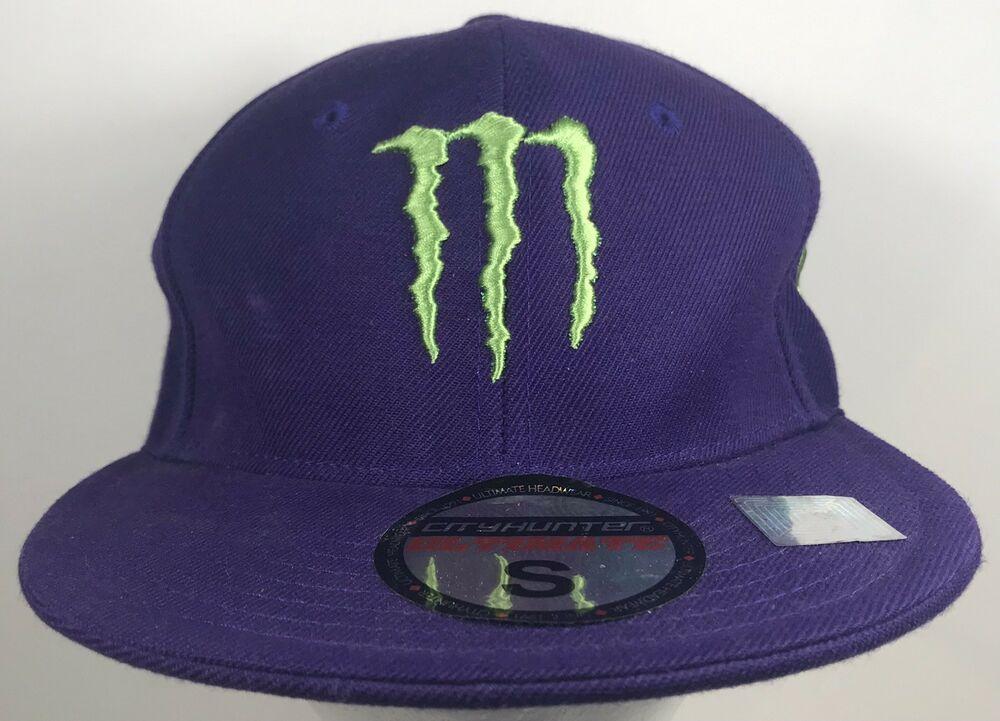 Purple Monster Energy Logo - MONSTER ENERGY DRINK Purple Cap Size Small Hat M Logo ...