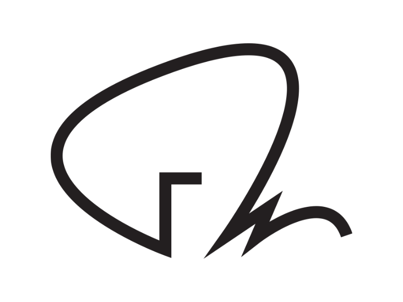Black and White Wave Logo - Glass Wave Logo