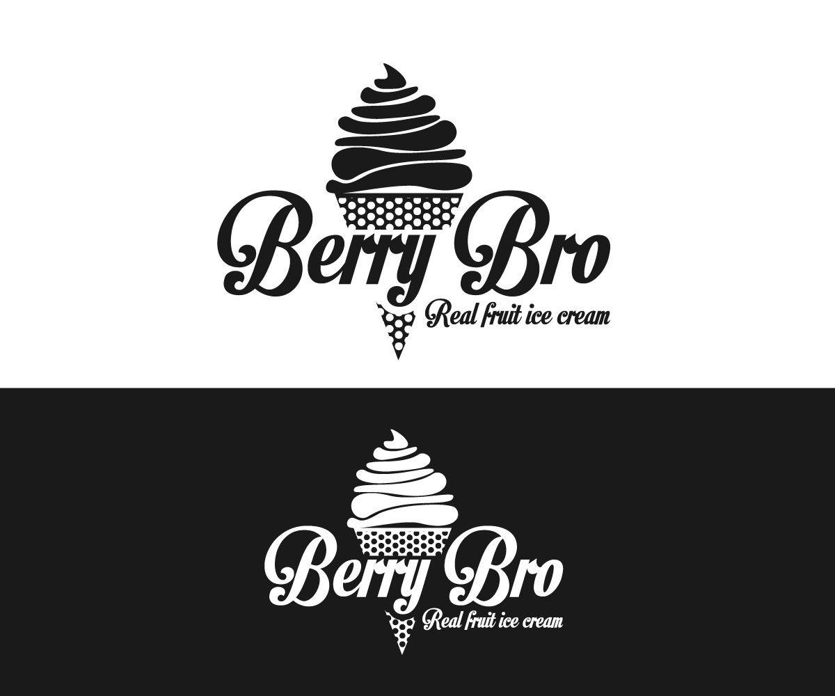 Black Ice Cream Logo - Bold, Conservative, It Company Logo Design for Berry Bro - Real ...
