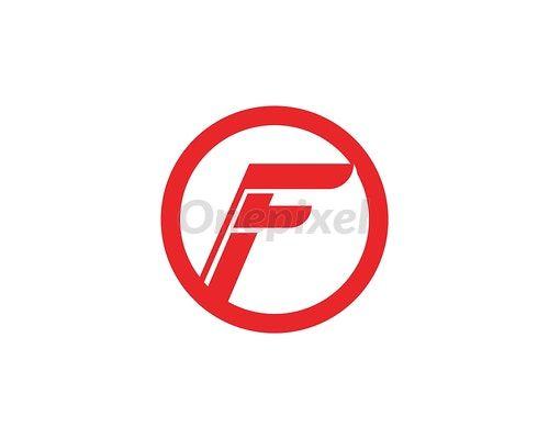Red Circle F Logo - F logo and symbols template vector icons