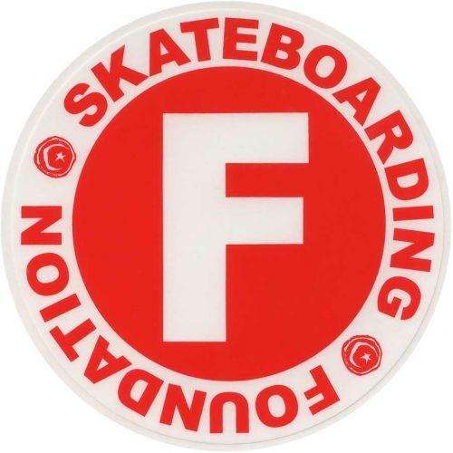 Red Circle F Logo - Foundation Skateboards Foundation Circle F Sticker Assorted Colors