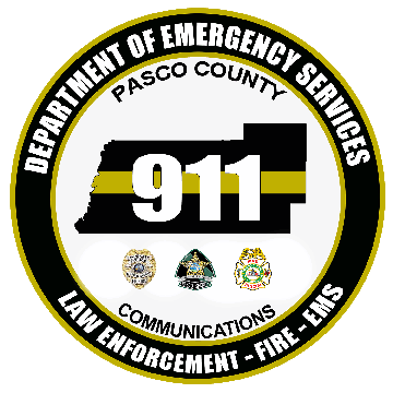 Communications Dispatcher Logo - Department of Emergency Services (911). Pasco County, FL