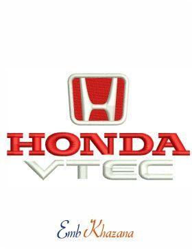 Honda Vtec Logo - Honda Vtec Logo. Car logos embroidery designs. Logos