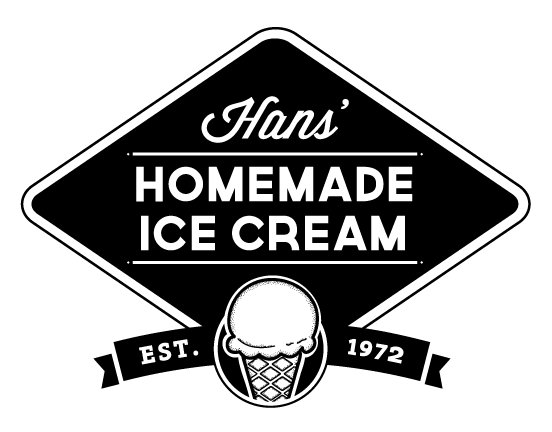 Black Ice Cream Logo - Hans' Homemade Ice Cream