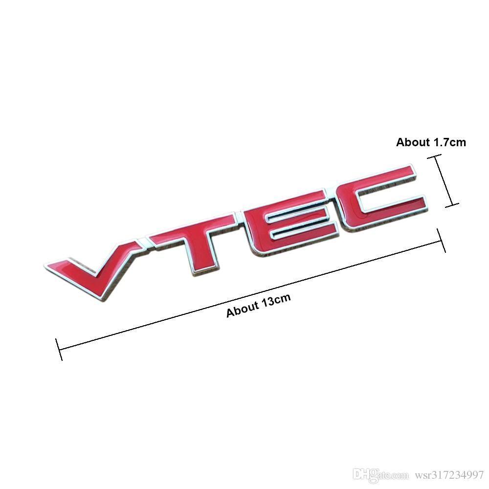 Honda Vtec Logo - Car Styling 3D VTEC Full Metal Zinc Alloy Refit Emblem Fender
