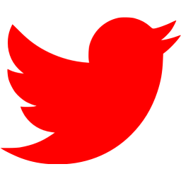 Red White Blue Twitter Logo - Red twitter icon - Free red social icons