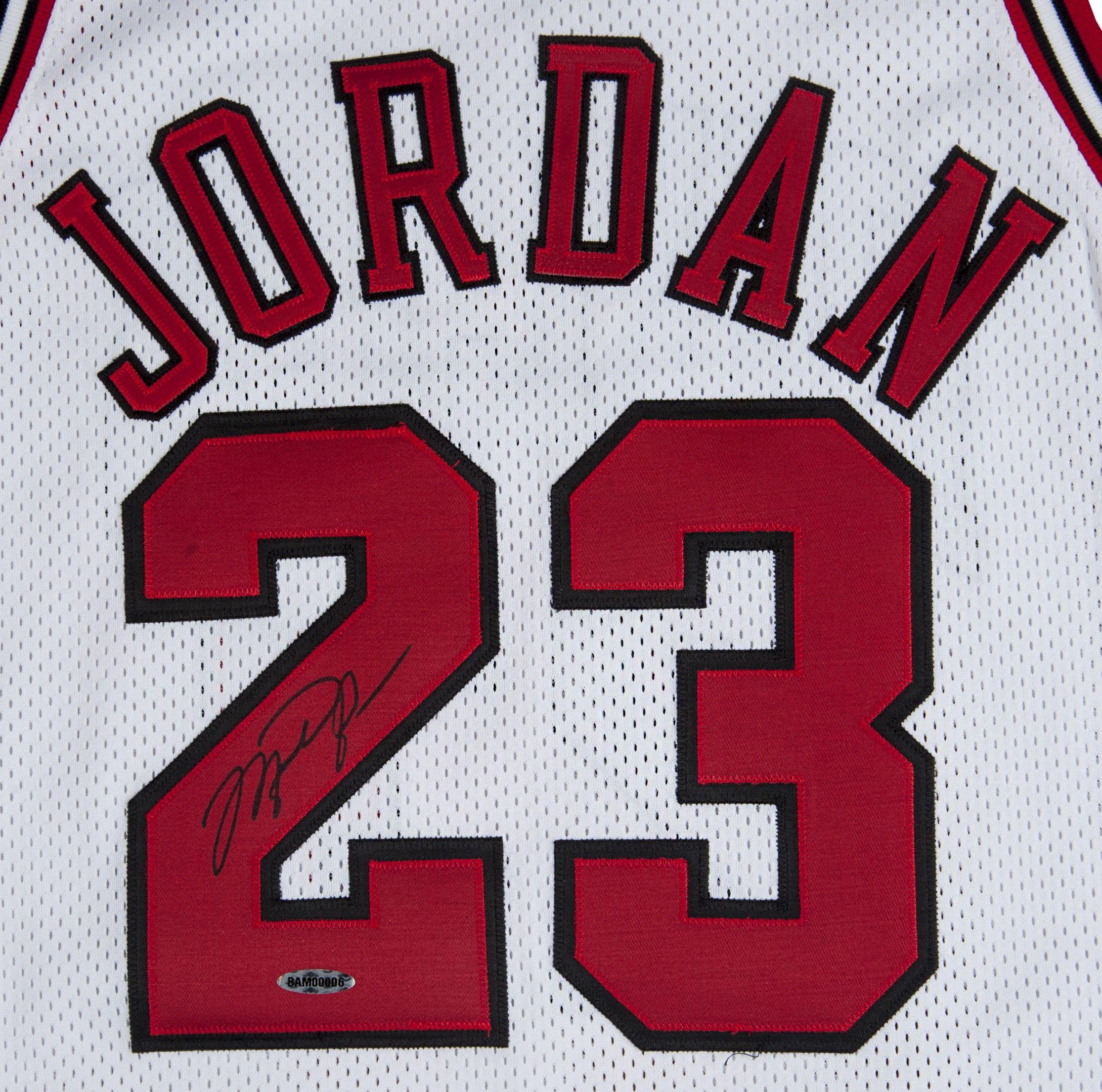 Bull Jordan 23 Logo - Lot Detail - 1998 Michael Jordan Game Used and Signed Chicago Bulls ...